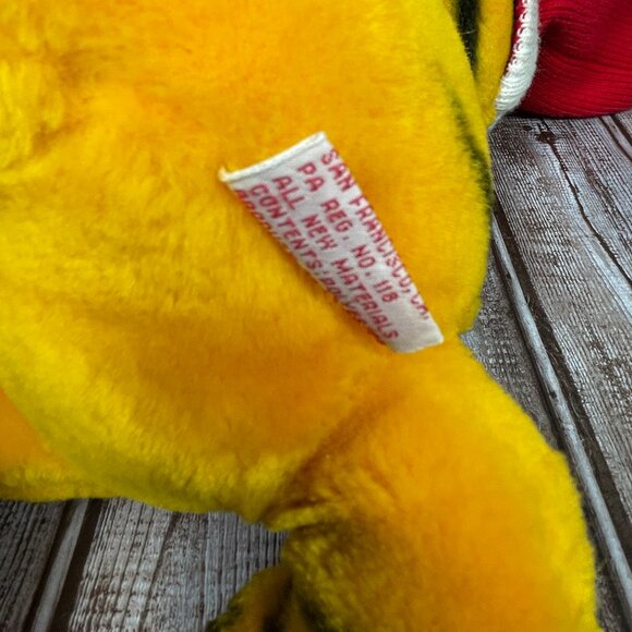 VINTAGE Garfield Christmas Plush Santa Hat 1981 Stuffed Animal Stuff It Stocking - Picture 10 of 11